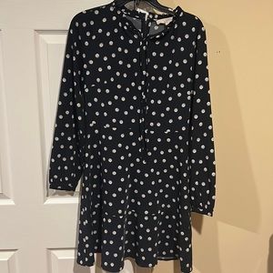 Loft floral dress with tie neckline